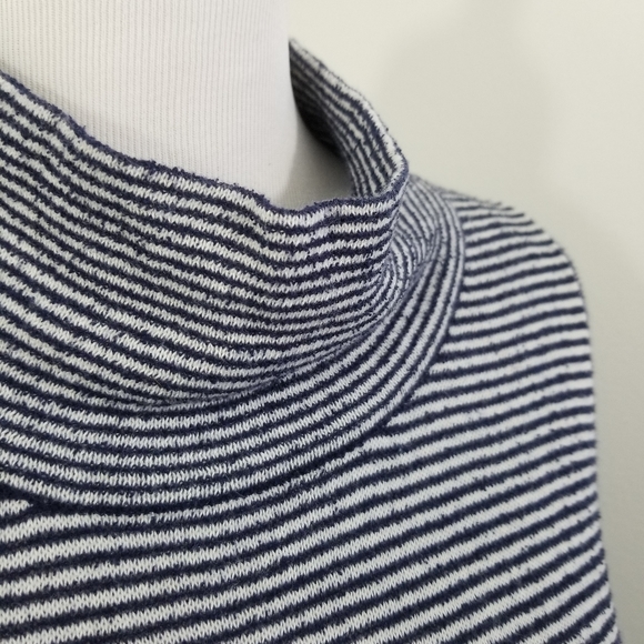[ANTHRO] Moth Striped Mock Neck Pullover M - Picture 3 of 7